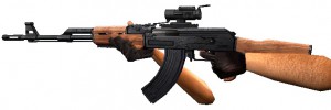 AK 47 с оптическим прицелом